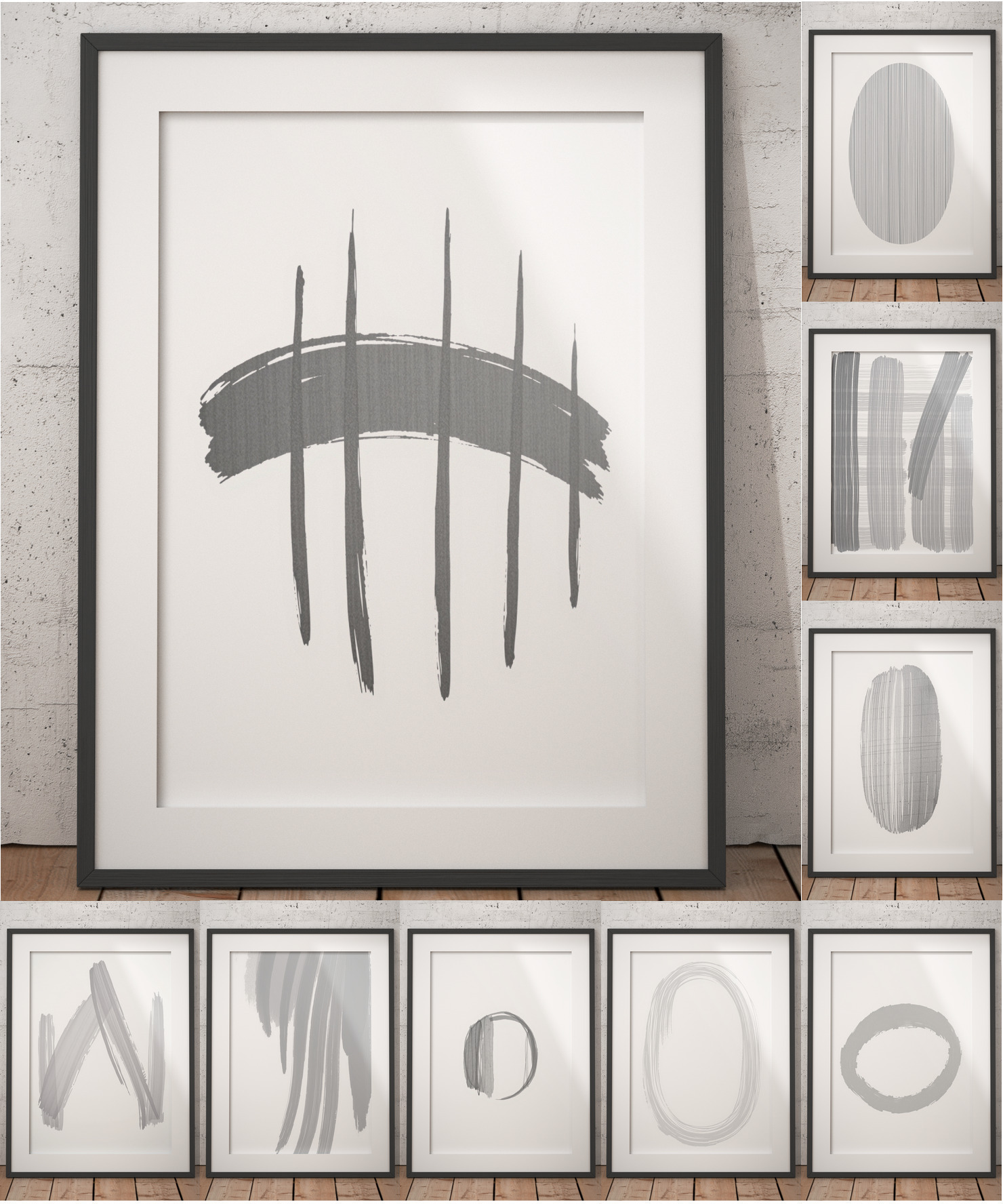 Gray Lines Wall