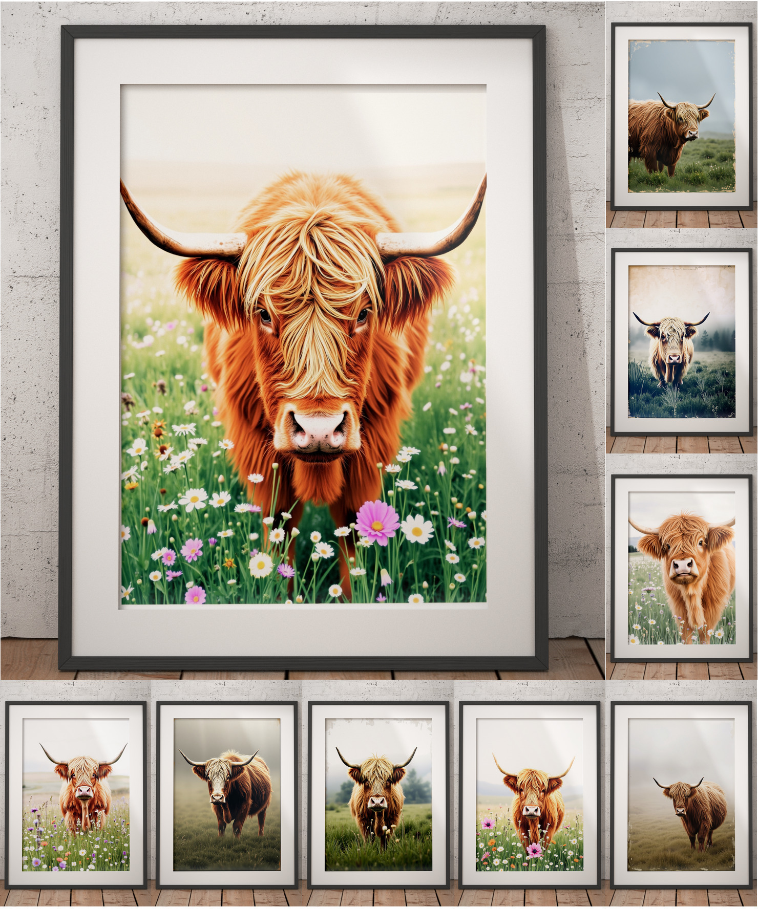 Highland Cow Field Set