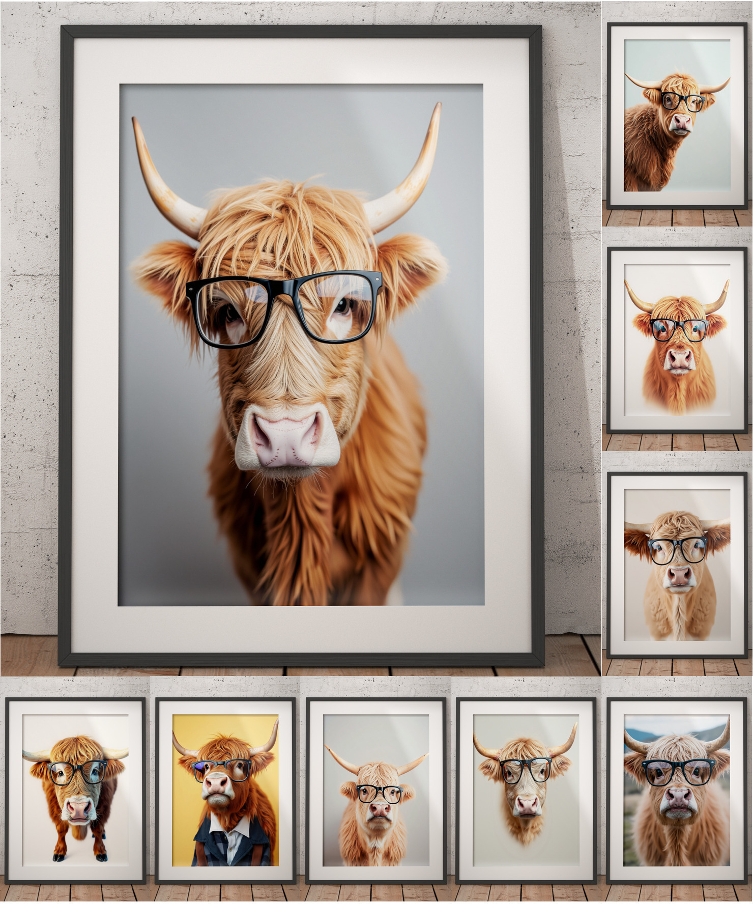 Highland Cow Glasses