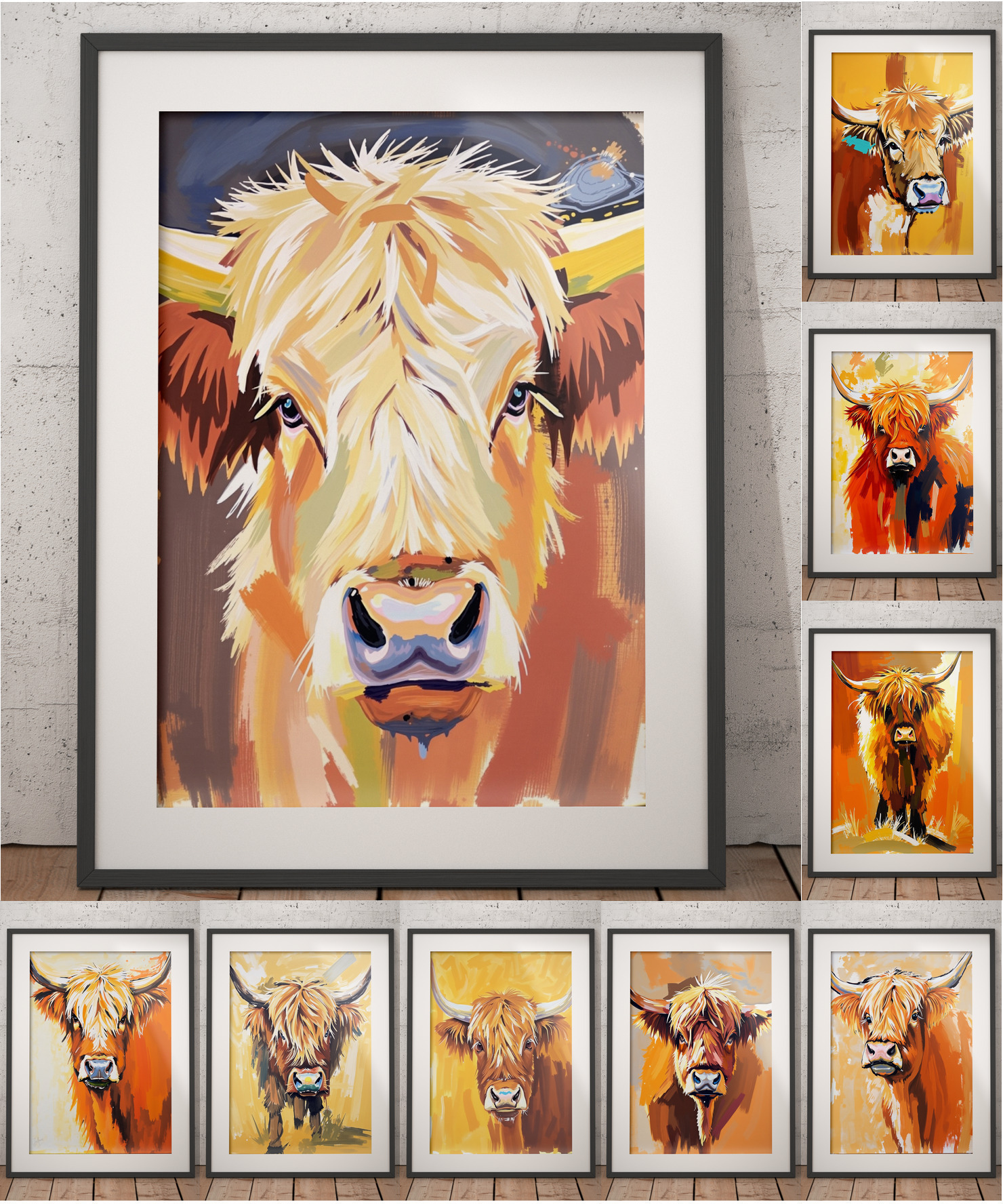 Highland Cow Watercolor