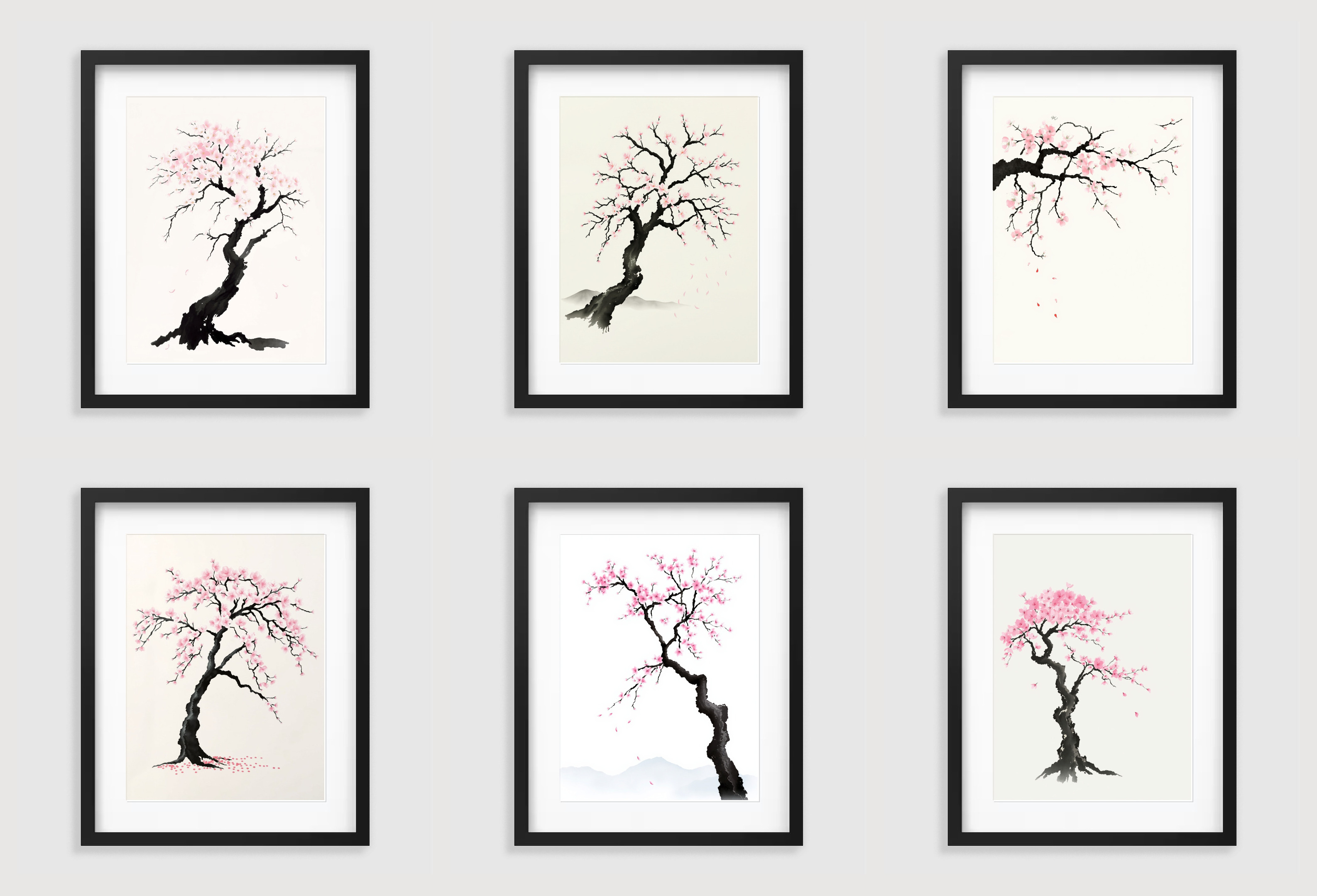 Sumi Cherry Blossom Branch